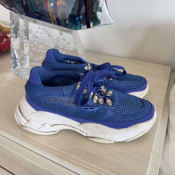 Jeffrey Campbell Hotspot Blue Oversized Platform Sneakers Womens 8 - Picture 1 of 11